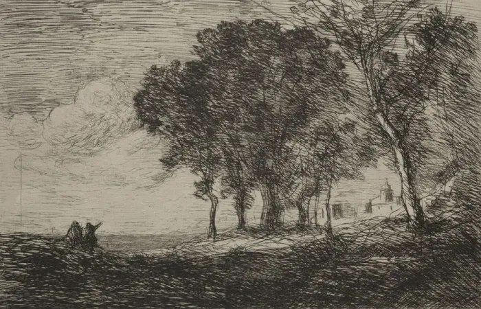 Framed Print : Italian Landscape, c. 1865. Creator: Jean Baptiste Camille Corot (French, 1796-1875) Framed Print : Italian Landscape, c. 1865. Creator: Jean Baptiste Camille Corot (French, 1796-1875)