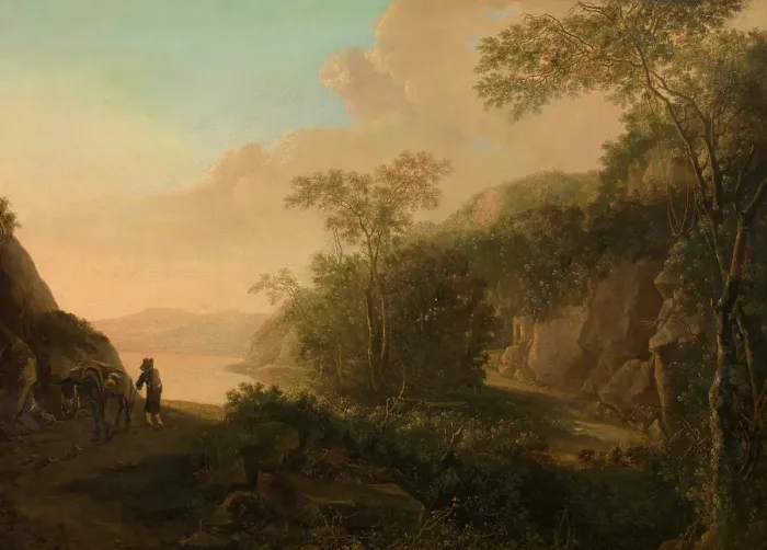 Framed Print : Italian Landscape, c1630-1650. Creator: Jan Dirksz Both Framed Print : Italian Landscape, c1630-1650. Creator: Jan Dirksz Both