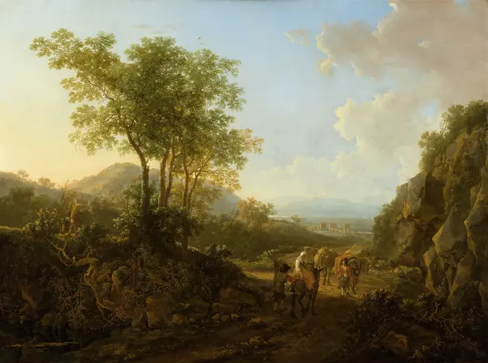 Framed Print : Italian Landscape, c1638-1652. Creator: Jan Dirksz Both Framed Print : Italian Landscape, c1638-1652. Creator: Jan Dirksz Both
