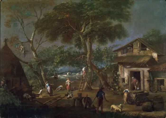 Framed Print : Italian Landscape, c1750-1795. Artist: Antonio Diziani Framed Print : Italian Landscape, c1750-1795. Artist: Antonio Diziani
