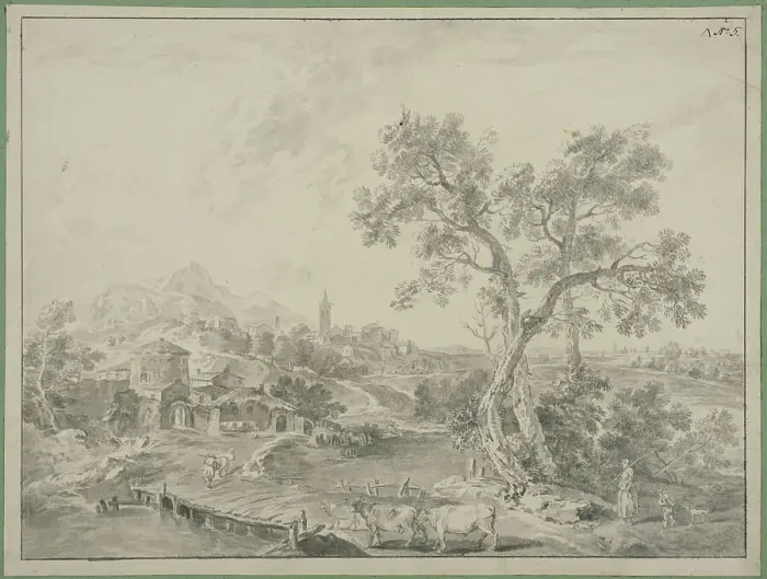 Framed Print : Italian landscape. Creator: Unknown Framed Print : Italian landscape. Creator: Unknown
