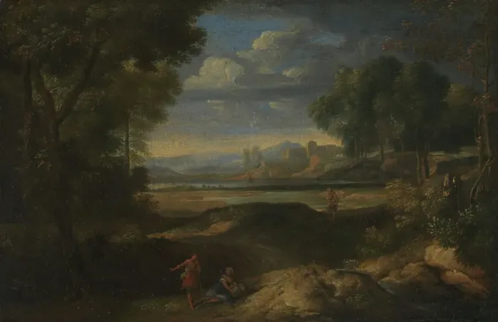 Framed Print : Italian Landscape, probably last half of 17th century. Creator: Gaspard Dughet Framed Print : Italian Landscape, probably last half of 17th century. Creator: Gaspard Dughet