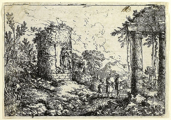 Italian Landscape with Ruins, n.d. Creator: Jonas Umbach