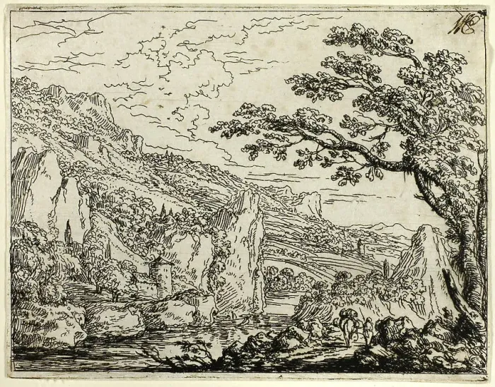 Framed Print : Italian Landscape with Ruins, n.d. Creator: Jonas Umbach Framed Print : Italian Landscape with Ruins, n.d. Creator: Jonas Umbach
