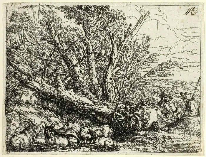 Framed Print : Italian Landscape with Ruins, n.d. Creator: Jonas Umbach Framed Print : Italian Landscape with Ruins, n.d. Creator: Jonas Umbach
