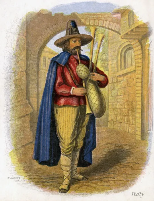 Framed Print : Italian Musician, 1809. Artist: W Dickes Framed Print : Italian Musician, 1809. Artist: W Dickes