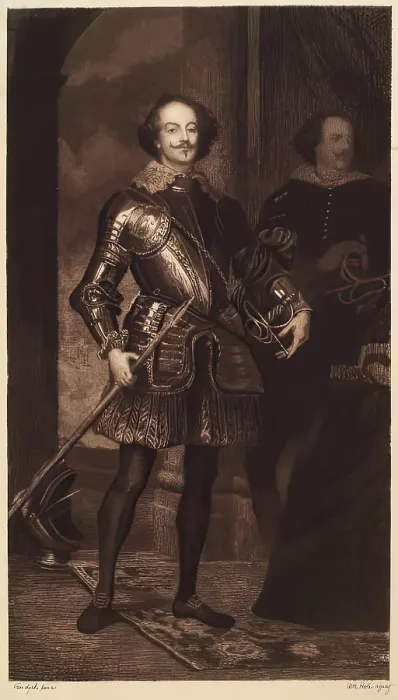Framed Print : An Italian Nobleman, Member of the Lomellini Family, (c1620s), c1890s. Creator: William Brassey Hole Framed Print : An Italian Nobleman, Member of the Lomellini Family, (c1620s), c1890s. Creator: William Brassey Hole