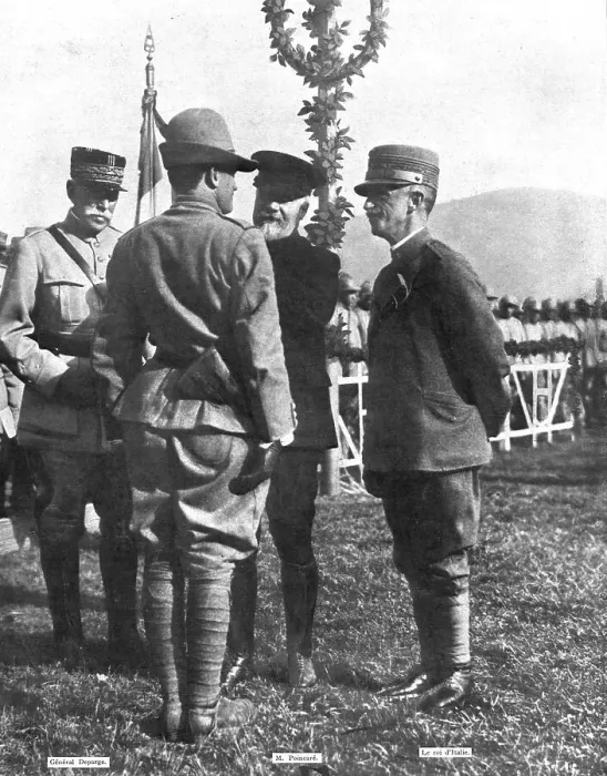 Framed Print : Italian Offensive of Isonzo; Before the offensive: on a visit to the Italian front... 1917. Creator: Unknown Framed Print : Italian Offensive of Isonzo; Before the offensive: on a visit to the Italian front... 1917. Creator: Unknown