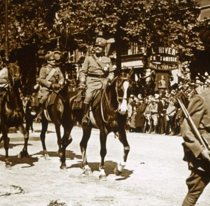 Framed Print : Italian officers during victory parade, 1918 Framed Print : Italian officers during victory parade, 1918