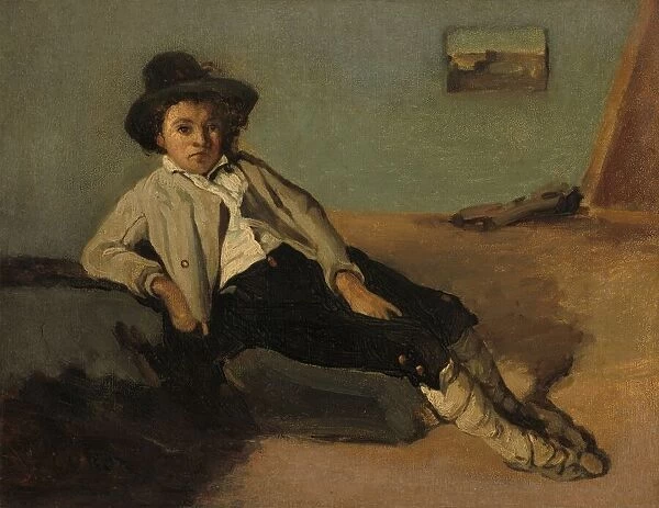 Italian Peasant Boy, 1825  /  1827. Creator: Jean-Baptiste-Camille Corot