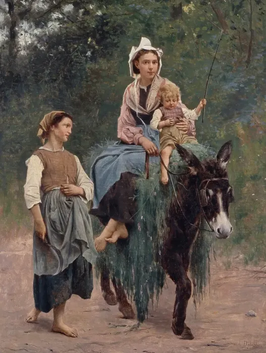 Framed Print : Italian Peasant Family, unknown date. Creator: Franois Alfred Delobbe Framed Print : Italian Peasant Family, unknown date. Creator: Franois Alfred Delobbe