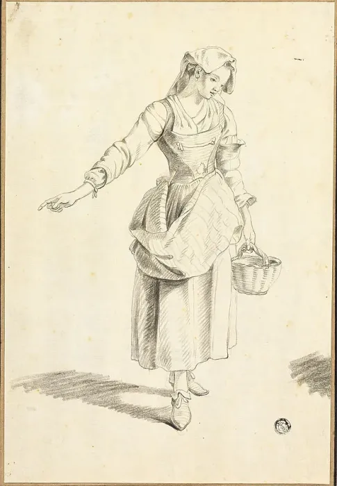 Framed Print : Italian Peasant Girl, n.d. Creators: Jacob Philip Hackert, Unknown Framed Print : Italian Peasant Girl, n.d. Creators: Jacob Philip Hackert, Unknown
