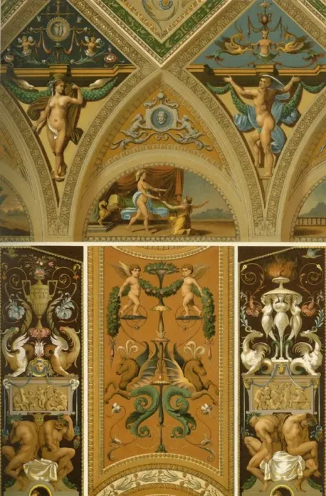 Framed Print : Italian Renaissance ceiling and wall painting, (1898). Creator: Unknown Framed Print : Italian Renaissance ceiling and wall painting, (1898). Creator: Unknown