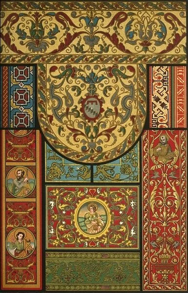 Italian Renaissance embroidery and carpet-weaving, (1898). Creator: Unknown