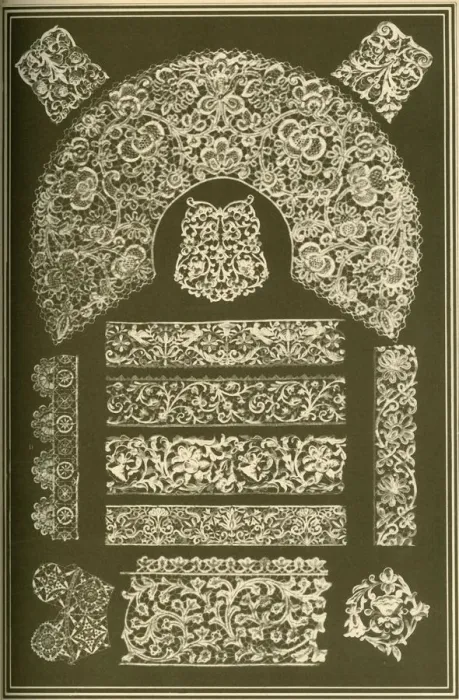 Framed Print : Italian Renaissance lace, (1898). Creator: Unknown Framed Print : Italian Renaissance lace, (1898). Creator: Unknown