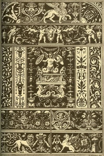 Italian Renaissance sgraffitos, wood-mosaic, marble-mosaic and bas-reliefs, (1898)