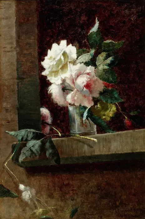 Framed Print : Italian Roses, about 1887. Creator: William Henry Hilliard Framed Print : Italian Roses, about 1887. Creator: William Henry Hilliard