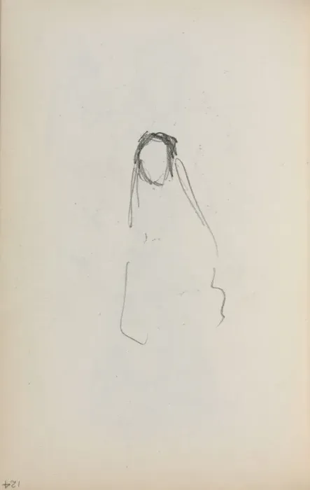 Framed Print : Italian Sketchbook: Figure (page 124), 1898-1899. Creator: Maurice Prendergast (American Framed Print : Italian Sketchbook: Figure (page 124), 1898-1899. Creator: Maurice Prendergast (American