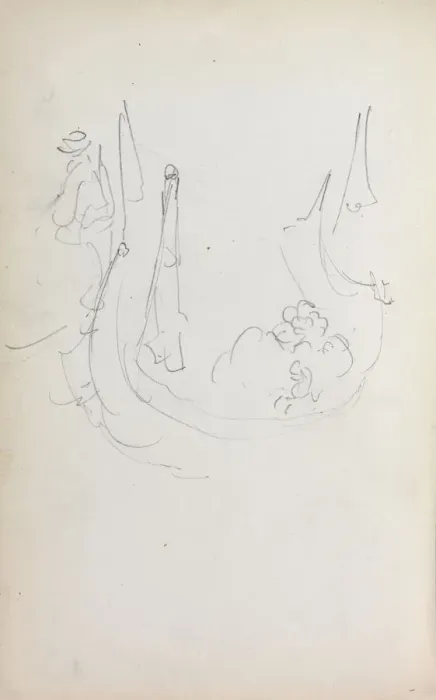 Framed Print : Italian Sketchbook: Gondola (page 35), 1898-1899. Creator: Maurice Prendergast (American Framed Print : Italian Sketchbook: Gondola (page 35), 1898-1899. Creator: Maurice Prendergast (American