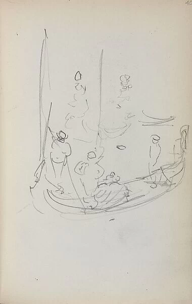 Italian Sketchbook: Gondola (page 40), 1898-1899. Creator: Maurice Prendergast (American