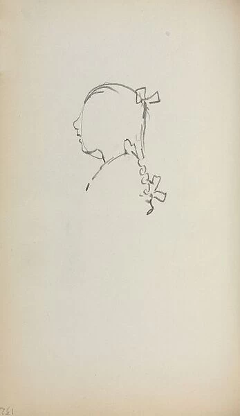 Italian Sketchbook: Head of a Girl in profile (page 152), 1898-1899. Creator: Maurice Prendergast
