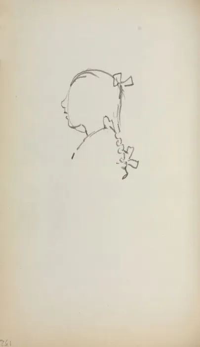 Framed Print : Italian Sketchbook: Head of a Girl in profile (page 152), 1898-1899. Creator: Maurice Prendergast Framed Print : Italian Sketchbook: Head of a Girl in profile (page 152), 1898-1899. Creator: Maurice Prendergast