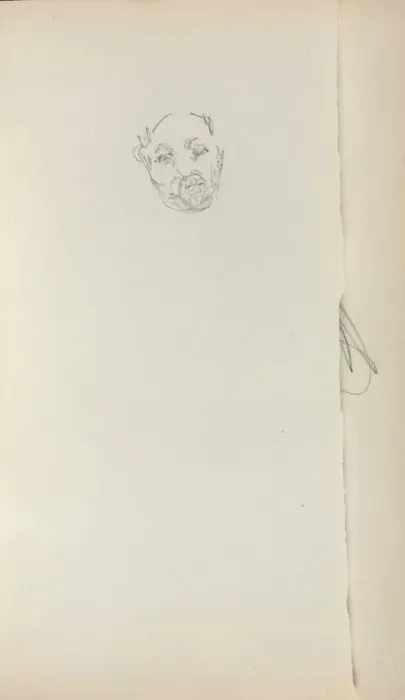 Framed Print : Italian Sketchbook: Head of a Man (page 221), 1898-1899. Creator: Maurice Prendergast (American Framed Print : Italian Sketchbook: Head of a Man (page 221), 1898-1899. Creator: Maurice Prendergast (American