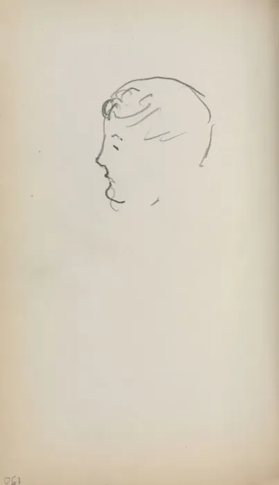 Framed Print : Italian Sketchbook: Head of a Man in Profile (page 150), 1898-1899. Creator: Maurice Prendergast Framed Print : Italian Sketchbook: Head of a Man in Profile (page 150), 1898-1899. Creator: Maurice Prendergast
