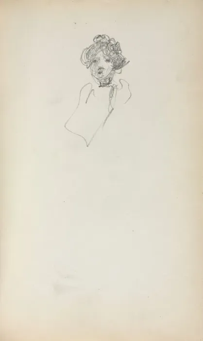 Framed Print : Italian Sketchbook: Head of a Woman (page 215), 1898-1899. Creator: Maurice Prendergast (American Framed Print : Italian Sketchbook: Head of a Woman (page 215), 1898-1899. Creator: Maurice Prendergast (American