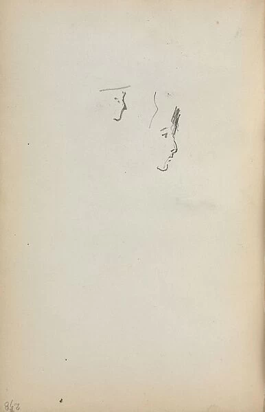 Italian Sketchbook: Two Profiles (page 258), 1898-1899. Creator: Maurice Prendergast (American