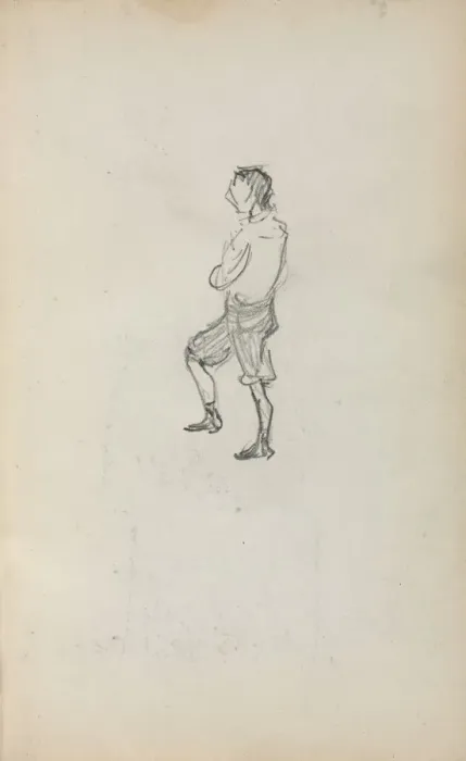 Framed Print : Italian Sketchbook: Standing Boy (page 245), 1898-1899. Creator: Maurice Prendergast (American Framed Print : Italian Sketchbook: Standing Boy (page 245), 1898-1899. Creator: Maurice Prendergast (American