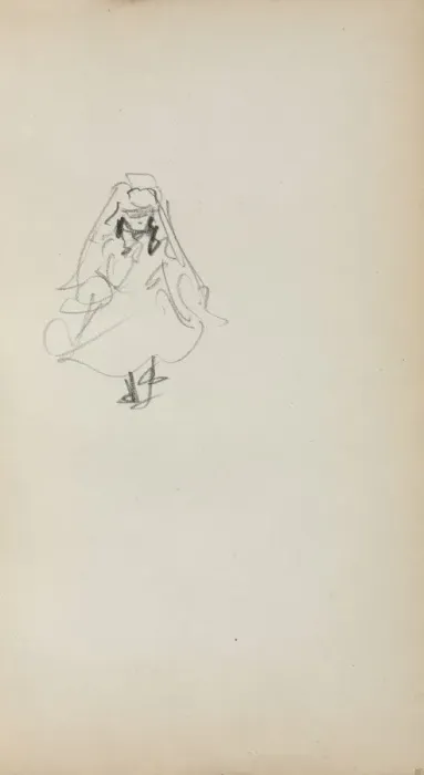 Framed Print : Italian Sketchbook: Standing Girl (page 257), 1898-1899. Creator: Maurice Prendergast (American Framed Print : Italian Sketchbook: Standing Girl (page 257), 1898-1899. Creator: Maurice Prendergast (American