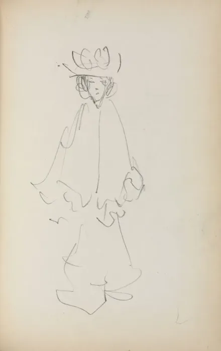 Framed Print : Italian Sketchbook: Standing Woman (page 147), 1898-1899. Creator: Maurice Prendergast (American Framed Print : Italian Sketchbook: Standing Woman (page 147), 1898-1899. Creator: Maurice Prendergast (American