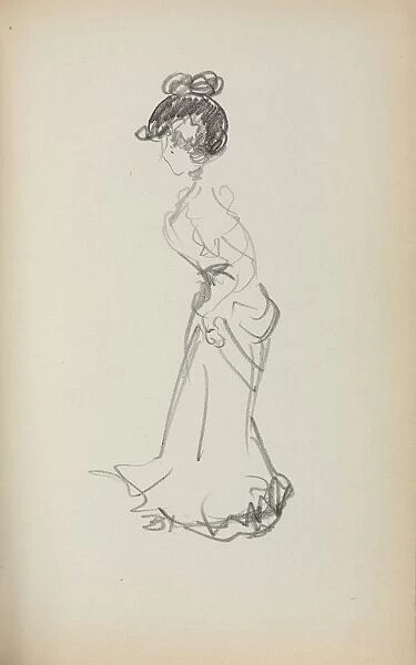 Italian Sketchbook: Standing Woman (page 167), 1898-1899. Creator: Maurice Prendergast (American