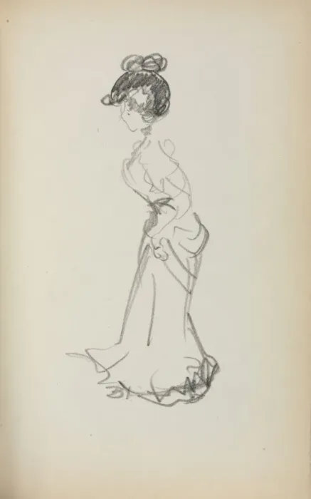 Framed Print : Italian Sketchbook: Standing Woman (page 167), 1898-1899. Creator: Maurice Prendergast (American Framed Print : Italian Sketchbook: Standing Woman (page 167), 1898-1899. Creator: Maurice Prendergast (American