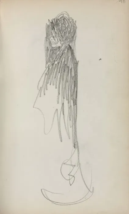 Framed Print : Italian Sketchbook: Standing Woman in profile (page 48), 1898-1899. Creator: Maurice Prendergast Framed Print : Italian Sketchbook: Standing Woman in profile (page 48), 1898-1899. Creator: Maurice Prendergast