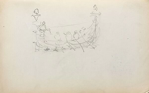 Italian Sketchbook: Venetian Boat (page 29), 1898-1899. Creator: Maurice Prendergast (American