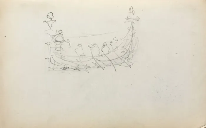 Framed Print : Italian Sketchbook: Venetian Boat (page 29), 1898-1899. Creator: Maurice Prendergast (American Framed Print : Italian Sketchbook: Venetian Boat (page 29), 1898-1899. Creator: Maurice Prendergast (American