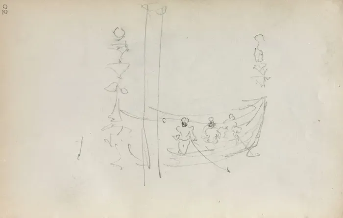Framed Print : Italian Sketchbook: Venetian Boat (page 30), 1898-1899. Creator: Maurice Prendergast (American Framed Print : Italian Sketchbook: Venetian Boat (page 30), 1898-1899. Creator: Maurice Prendergast (American