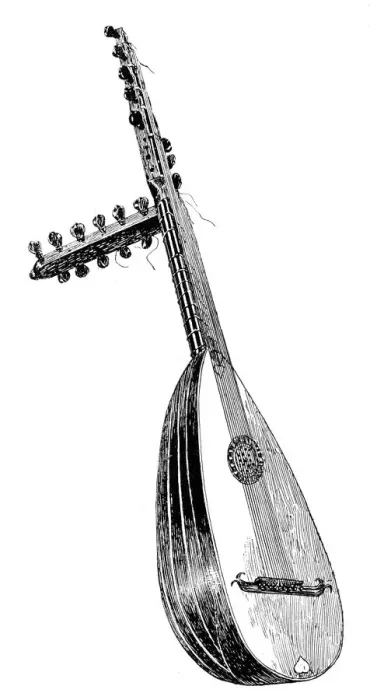Framed Print : Italian theorbo, 16th century, (1901) Framed Print : Italian theorbo, 16th century, (1901)