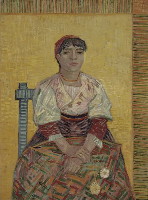 Framed Print : The Italian Woman, 1887. Artist: Gogh, Vincent, van (1853-1890) Framed Print : The Italian Woman, 1887. Artist: Gogh, Vincent, van (1853-1890)