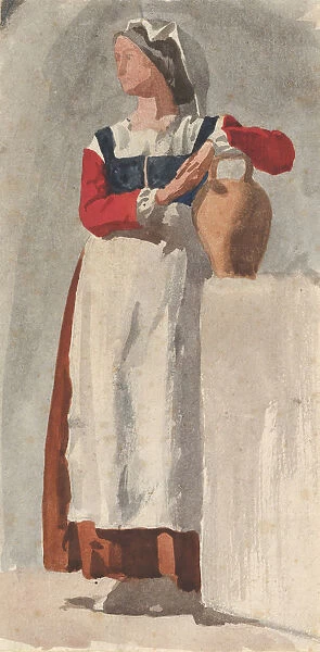 Italian Woman, ca. 1856-57. Creator: Attributed to Edgar Degas