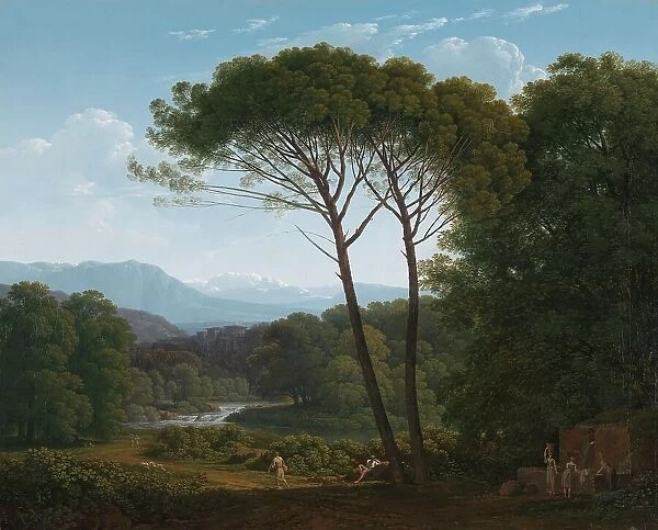 Italianate Landscape with Pines, 1795. Creator: Hendrik Voogd
