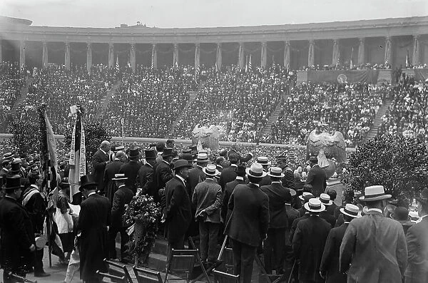 Italians in stadium, 23 Jun 1917. Creator: Bain News Service
