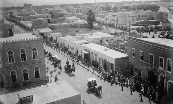 Framed Print : Italians taking possession of Tripoli, 1911. Creator: Bain News Service Framed Print : Italians taking possession of Tripoli, 1911. Creator: Bain News Service