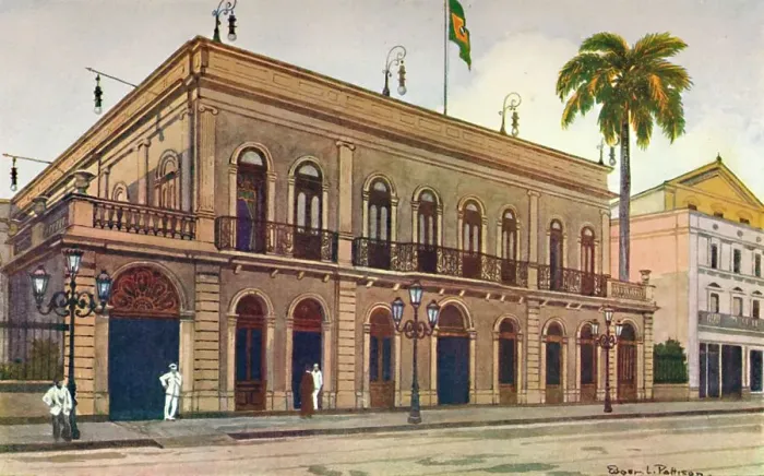 Framed Print : The Itamaraty Palace - the Downing Street of Brazil, 1914. Artist: Edgar L Pattison Framed Print : The Itamaraty Palace - the Downing Street of Brazil, 1914. Artist: Edgar L Pattison