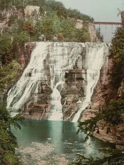 Framed Print : Ithaca Falls, c1901. Creator: Unknown Framed Print : Ithaca Falls, c1901. Creator: Unknown
