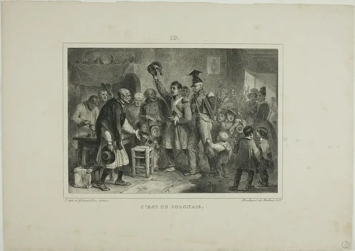 Framed Print : It's a Pole, 1832. Creator: Auguste Raffet Framed Print : It's a Pole, 1832. Creator: Auguste Raffet