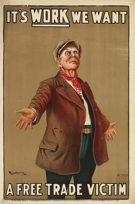Framed Print : It's work we want - A Free Trade Victim, 1910. Creator: Cleaver, Ralph (1870-1938). It's work we want - A Free Trade Victim, 1910. Creator: Cleaver, Ralph (1870-1938) Framed Print : It's work we want - A Free Trade Victim, 1910. Creator: Cleaver, Ralph (1870-1938). It's work we want - A Free Trade Victim, 1910. Creator: Cleaver, Ralph (1870-1938)