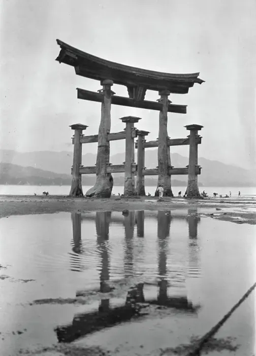 Framed Print : Itsukushima Shinto Shrine, Japan, 1908. Creator: Arnold Genthe Framed Print : Itsukushima Shinto Shrine, Japan, 1908. Creator: Arnold Genthe